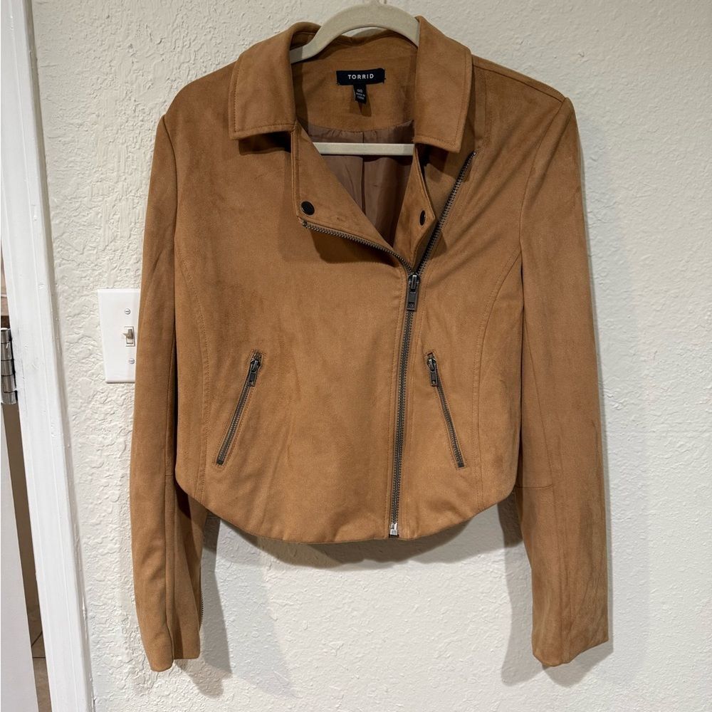Torrid Brown Faux Suede Jacket